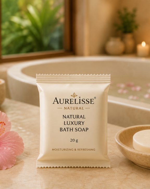 Experience gentle cleansing and everyday freshness with Aurellise Natural Luxury Bath Soap. Crafted to provide a soft, refreshing bathing experience, this premium guest soap creates a rich lather that cleanses the skin while leaving it feeling smooth, clean, and revitalized. Perfect for hotels, resorts, guest amenities, and travel kits.