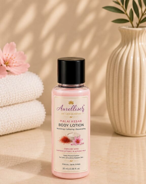 Indulge your skin in the timeless elegance of Malai Kesar. This rich, creamy body lotion provides lasting hydration while helping to keep skin soft, smooth, and beautifully moisturized. Its luxurious fragrance leaves a warm and comforting impression, making every application a moment of everyday indulgence.
