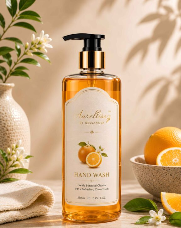 A refined blend of aloe and citrus botanicals, this hand wash offers a gentle yet effective cleansing experience. It hydrates while purifying, leaving your hands soft, refreshed, and delicately scented with uplifting citrus notes.